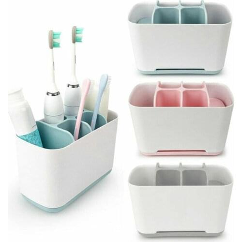 1pcs Toothbrush Toothpaste Holder Case Shaving Makeup Brush Electric Toothbrush Holder Organizer Stand Bathroom Accessories