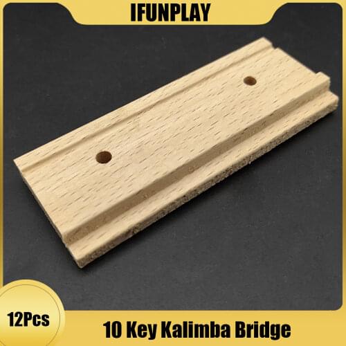 12pcs Wood 10 Key Kalimba Bridge DIY Thumb Piano Wooden Bridge Musical Instruments Kalimba Accessories