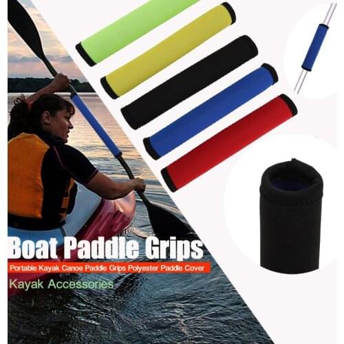 2pcs Anti-Skid Boat Soft Paddle Grips Preventing Rubs Blisters Kayak Canoe Paddle Grips Pole Cover No-Slip Kayak Accessories