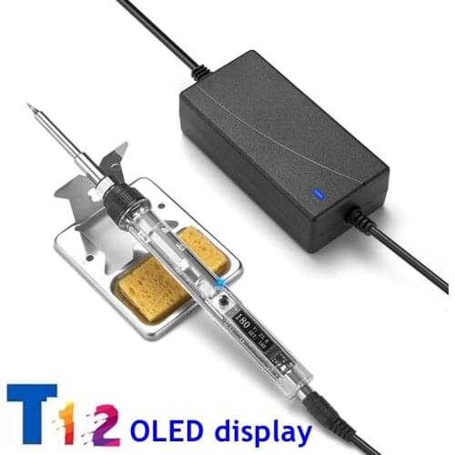 In 2021, the latest style thermostat T12 speed thermoelectric soldering iron OLED screen display, dial button, temperature contr