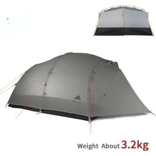 3F UL GEAR QingKong 4 Person Ultralight Tent 15D/210T Large Space 3/4 Season Outdoor Hiking Tents Camping Hunting Tent