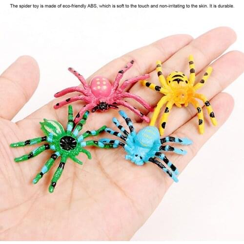 4.6cm Colorful Spider Haunted House Spider Web Bar Party Halloween Fake Spider Spider Model Toy Educational Toys For Kids