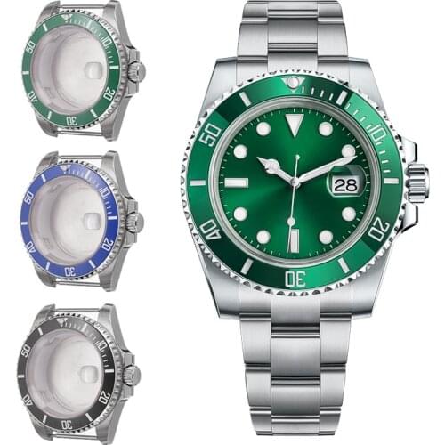 40mm Watch Case with Sapphire Mirror for Miyota 8215 8205 8200 for Mingzhu 2813 3804 ETA 2836 2834 Watch Movement Repair Part