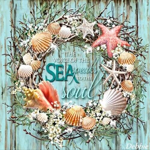 DIY Diamond Embroidery Beautiful Sea Shell Wreath Ross Stitch Diamond Mosaic Diamond Painting Rhinestones Christmas Gift