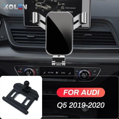 Car Mobile Phone Holder For Audi Q5 2019 2020 GPS Gravity Stand Special Mount Air Vent Support Navigation Bracket Accessories