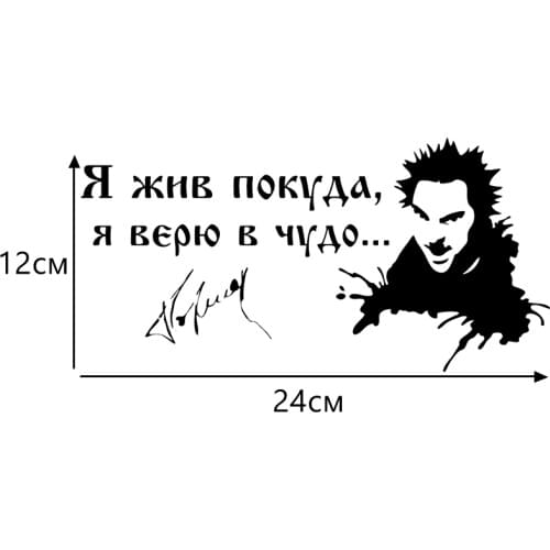 CS-299#12*24cm The King and the Fool I'm alive as long as I believe in a miracle funny car sticker and decal white/black vinyl