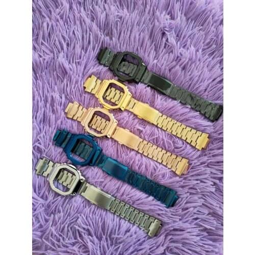 DW5600 Strap Watch Band Bezel 5600 Metal GWM5610 GW5000 Stainless Steel Watchband Case Frame Bracelet Repair Tools Wholesale