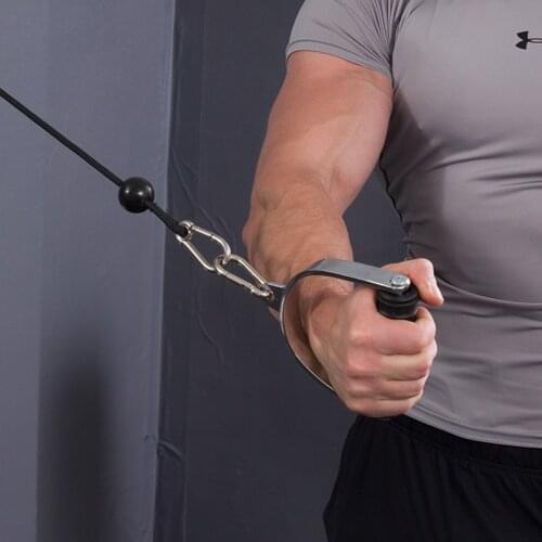 Single D-Handle Pulley Cable Machine Attachments Weight Lifting Hand Grips Heavy Duty Gym Home Lat Pull Down Rowing D Bar