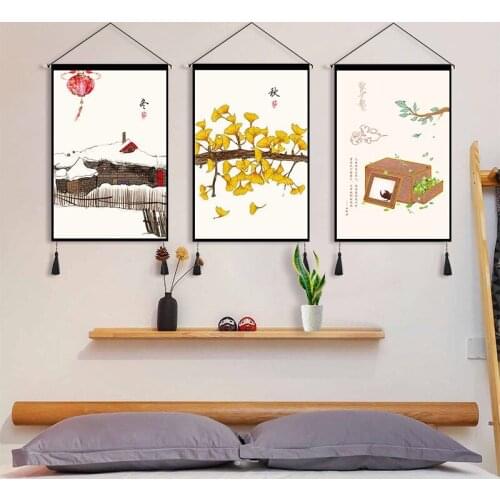 Chinese 12 Solar Terms Decorative Hanging Painting Home Decor for Living Room Wall Art Vintage Room Decor Poster Wall Paintings