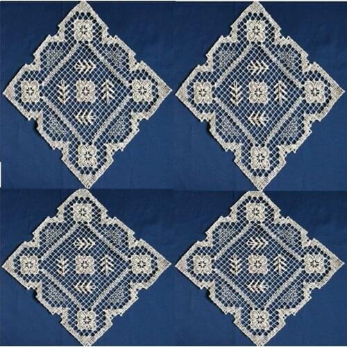 Lace European Cotton Dining Coffee Mat Decorated Vase Towel Cup Cushion Tablecloth Napkin Handmade Embroidery Filet