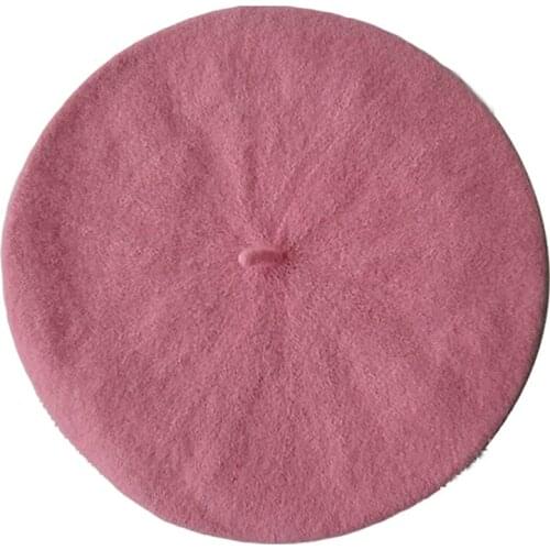 Hot Solid Color Warm Wool Beret Winter Women Beret French Artist Beanie Hat Cap girl french beret 5BSJ 7EK5