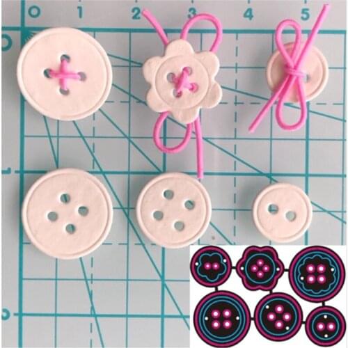 Button Metal Cutting Dies Stencil DIY Scrapbooking Album Paper Card Template Mold Embossing Craft Decoration