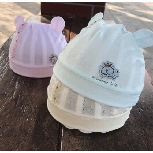 Cute Newborn Baby Infant Girl Toddler Comfy Hospital Cap Warm Beanie Hat with Ears