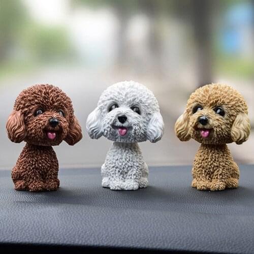 Lovely Car Ornaments Wobble Shaking Head Dolls Dog Nodding Puppy Toys Car Dashboard Decor Toy Auto interior Accessory