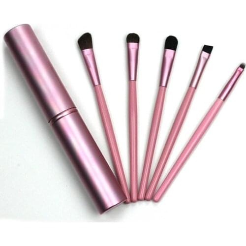 5pcs Travel Portable Mini Eye Makeup Brushes Set Smudge Eyeshadow Eyeliner Eyebrow Brush Lip Make Up Brush kit Professional