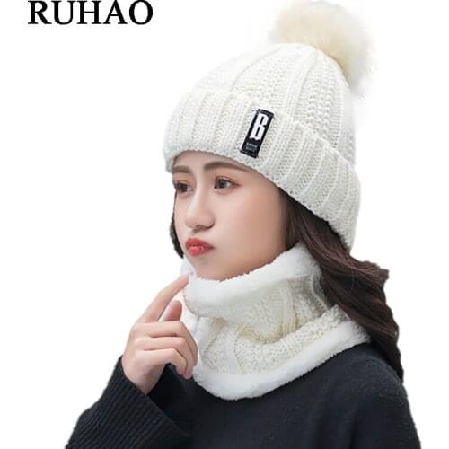 2020 New Winter Knit Hats Women Thick Warm Beanies Hat girls Riding Outdoor Beanie Skullies Hats knitted Bonnet winter Cap