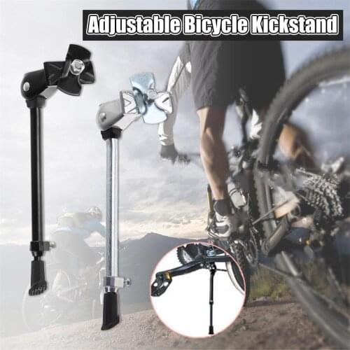 New Adjustable Bicycle Kickstand Mountain Bike Mtb Aluminum Side Rear Kick Stand Bicycle Accessories