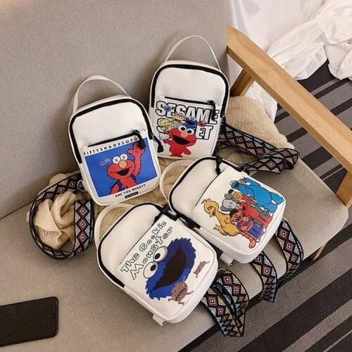 New cartoon canvas Waist Packs chest bag handbag wild fashion handbag