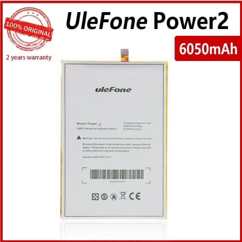 New 100% Original 6050mAh Phone battery For Ulefone Power 2 Mobile Phone Batteries Bateria In stock