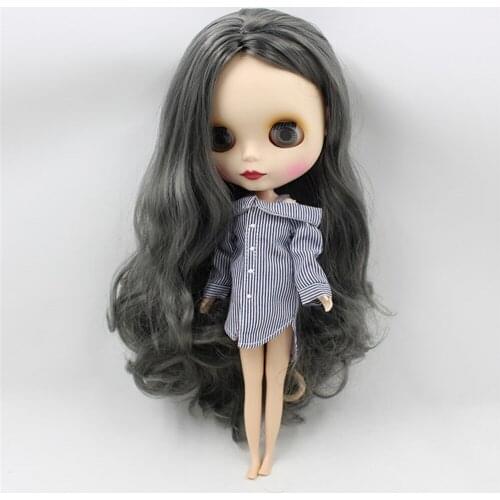 Clothes For 1/6 Blyth Striped Sexy T-Shirts Dress 3 Colors Blue & Pink & Black