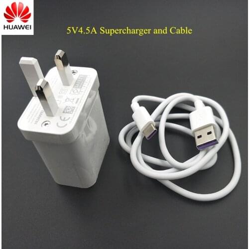 Original Huawei 5V/4.5A Super Charger 22.5W Adapter 5A Type C USB Cable For P20 P30 Pro P9 P10 Plus Mate 9 10 20 Honor 10 V10 20