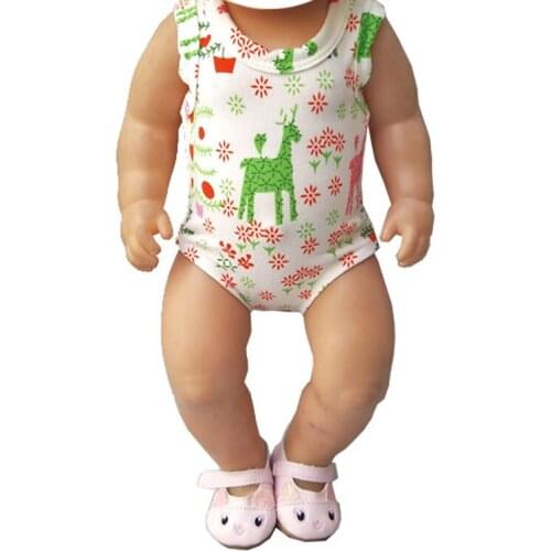 Fits baby Doll Clothes reindeer Christmas wear for Baby new Born Doll Clothes Halloween Rompers Doll Toys Christmas Outfit