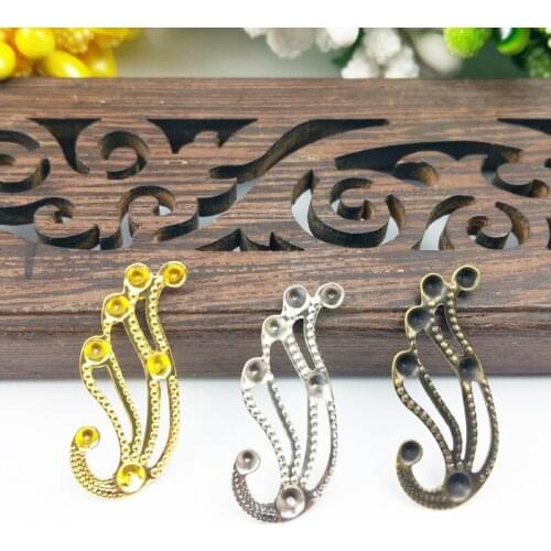 20pcs 10x24mm Filigree flower Wraps Metal Charms For Embellishment Scrapbook DIY Jewelry Metal Craft Wraps