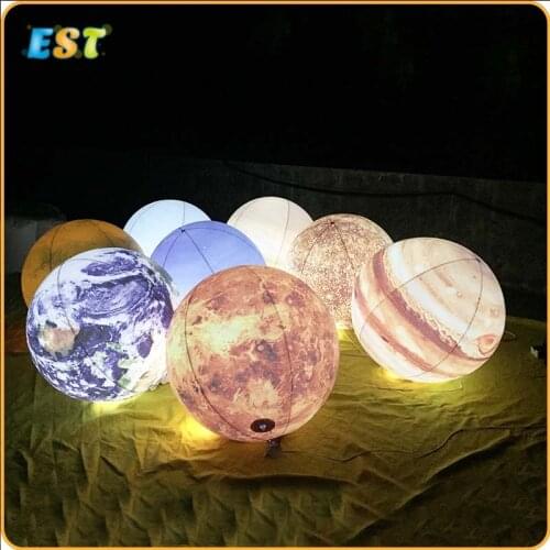 Full Set Of Inflatable Planet Balloons, Earth, Moon, Jupiter, Saturn, Uranus, Neptune, Mercury, Venus, Mars