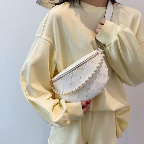 Casual Crossbody Bags For Women 2021 Fashion Women Chest Bag Shoulder Bags Luxury Small Ladies Pearl Designer Messenger Bag