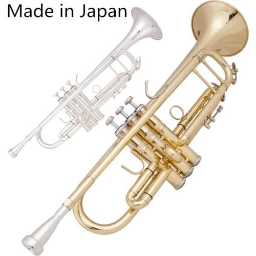 Made in Japan 8335 Silver Plated Small Trumpet Pipe Bb Flat Instrument Brass Strudents Bb Trompeta