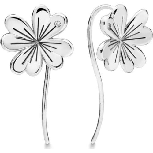 925 Sterling Silver fashion Earring Lucky Four-leaf Clovers Earrings For Women Wedding Gift Europe fashion Jewelry