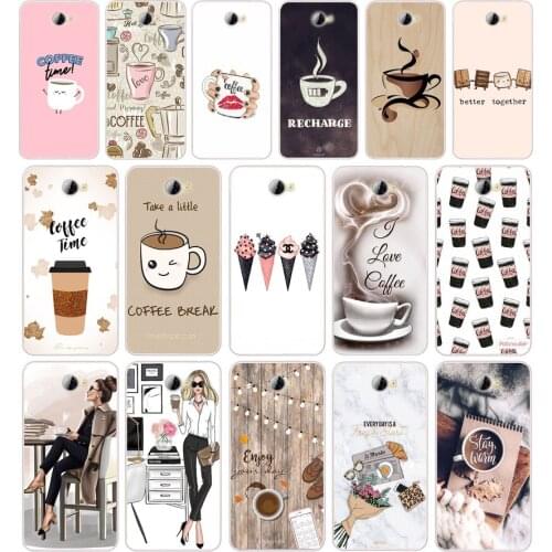 91AA Coffee Girl Silicone TPU Cover Phone Case On Case For Huawei Y3 II Y5 II Nova 5T GR3 P40 Lite E Case Soft