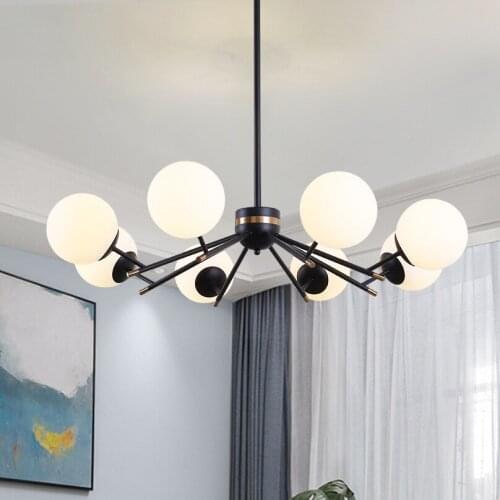 Post-modern Living Room Bedroom Chandelier Creative Indoor Glass Magic Bean Molecular Lamp Personality Simple Home Lighting