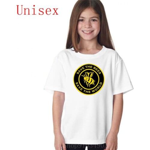 Save the world save the bees boy clothes children clothes tops for girls kids clothes girls colorful fashionable
