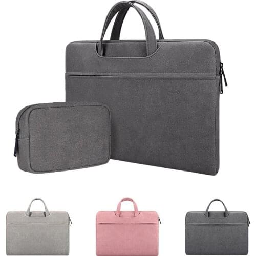 PU Leather Laptop Bag 12 13.3 14 15.6 inch Waterproof Notebook Case Bags Sleeve For Macbook Air Pro 13 15 Briefcase Hand Bag Man