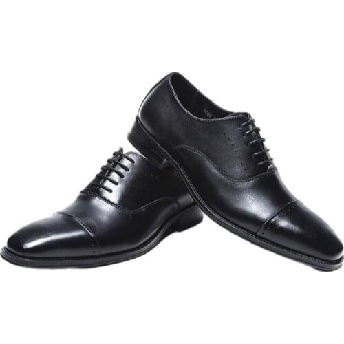 Men Shoes Genuine Leather Formal Casual Business Lace-Up Office Size 39-44