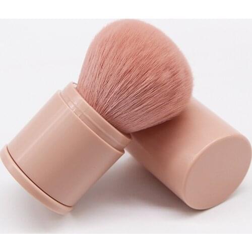 Convenient Retractable Makeup Brush One Large Powder Blush Brush With Lid Full Set Of Beauty Tools Convenient