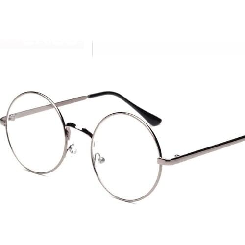 Viodream 2019 fashion oculos de grau femininos Womens Mens Retro Round Metal Frame Clear Lens Glasses Nerd Spectacles Eyeglass