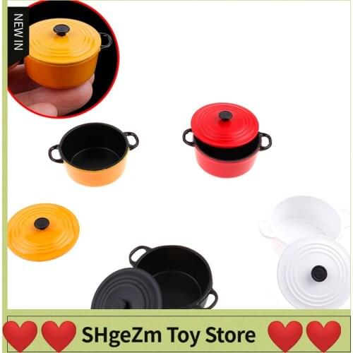 1:12 Dollhouse Miniature Kitchen Utensils Cooking Ware Mini Pot Boiler Pan Pretend Play House Toys for Kids Children