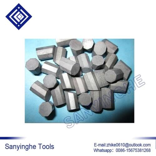 Free shipping 1KG YG8 T107 / T110 hard alloy carbide geological mine rock cutter head teeth octagonal brazed inserts tips