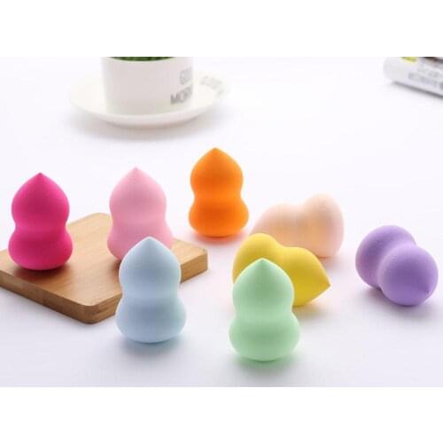 1Pc Water Drop Gourd Oblique Cut Makeup Puff Non-latex Cosmetic Puff Reusable Makeup Beauty Egg (Random Color)