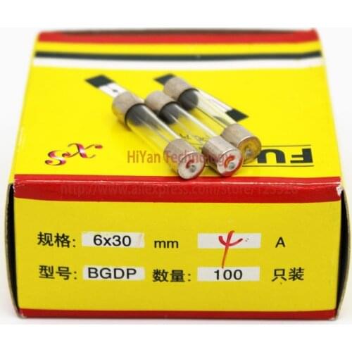 100pcs/lot) 6*30MM 4A Fuses Fast Quick Blow Glass Tube Fuse 6x30mm 250V 4A F4AL250V