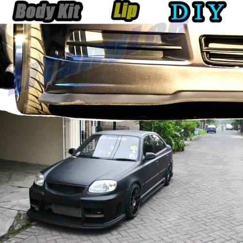 Car Bumper Lip Front Spoiler Skirt Deflector For Dodge Verna / Attitude Tune Car Modified Body Kit VIP Hella Flush Lips