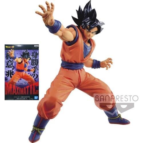 Bandai Dragon Ball Anime Figure Banpresto Dragon Ball Super MAXIMATIC Son Goku Ultra Instinct Genuine Model Children Toys