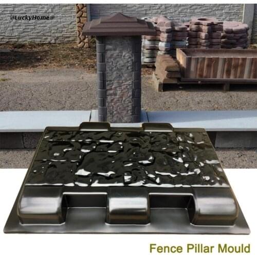 Cement Fence Mold Plastic Brick Stone Pillar Concrete Mould Path Stepping Mold 11UA