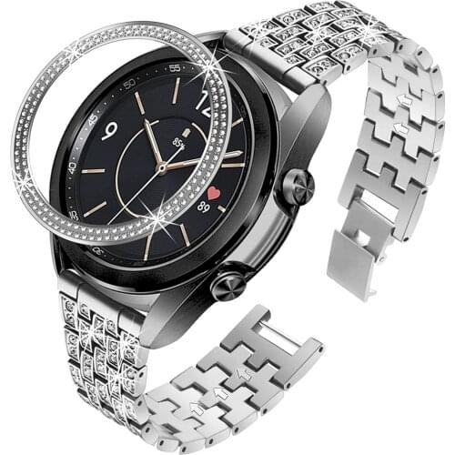 For samsung galaxy watch 3 bezel ring with bling Diamond for galaxy watch 3 45mm 41mm bezel loop cover Anti Scratch Protection