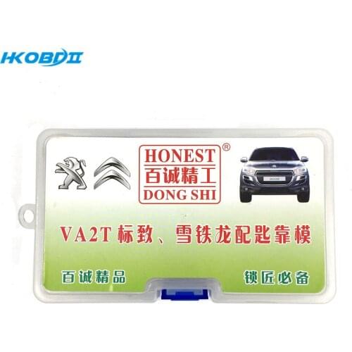 HKOBDII Original Honest VA2T Locksmith Car Key Moulds for Key Duplicating Tool for Peugeot Citroen