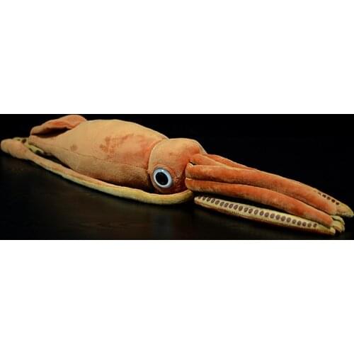 130cm Cute Giant Squid Stuffed Plush Toy Atlantic giant Squid Doll Animals Simulation Real Life Architeuthis dux Soft Kids Gift