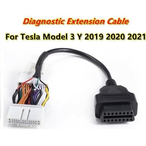 26 Pin Male Female Connector Tesla Model 3 Model Y OBD II Diagnostic Harness Electronic Cable after Jan 2019