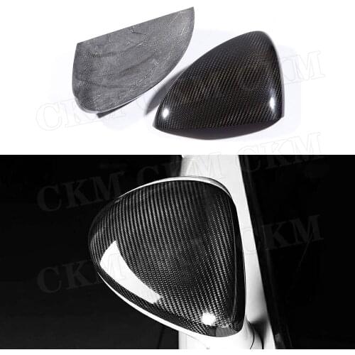 Carbon Fiber Rearview Mirror Cover Caps For Porsche Panamera 2014 2015 2016 Add on style Door Side Mirror Trim Sticker Covers